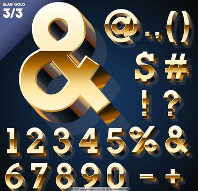 金色運算符號 數字廣告設計的質感符號與時尚潮流